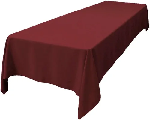 Miniatura 227 de LA Linen Mantel rectangular lavable de popelín de poliéster, resistente a las manchas y a las arrugas, cubierta de mesa 60x84, mantel de tela