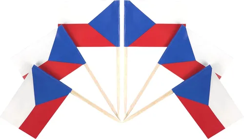 Miniatura 36 de QQSD Bandera de Albania palillo de dientes Albania Pequeña Bandera para cupcakes, 100