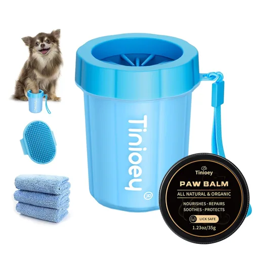 Limpiador de patas de perro Tinioey para perros pequeños, lavador de patas de perro, limpiador de patas fangosas, limpiador de pies para mascotas,
