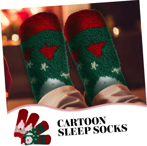 Miniatura 6 de KOMBIUDA 2 Pairs Socks Transparent Ball Christmas Balls Miss Comfortable Gift Fabric