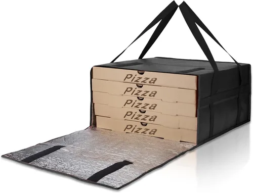 Miniatura 15 de Bodaon Bolsas de pizza para entrega, bolsa de entrega de pizza aislada para conductores de entrega, 20 x 20 x 6 pulgadas, bolsas calentadoras