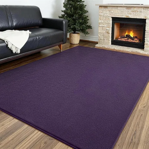 Miniatura 13 de Vasofe Alfombra de pasillo negra de 2 x 4 pulgadas, alfombra antideslizante de espuma viscoelástica gruesa para interiores, para guardería