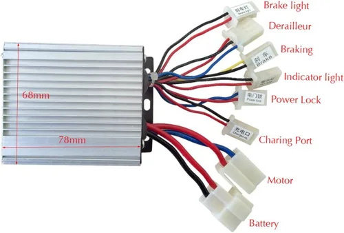 Miniatura 4 de TDPRO JCMOTO 36 V 350 W cepillado velocidad motor y controlador conjunto para scooter eléctrico Go Kart bicicleta e bicicleta triciclo ciclomotor