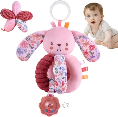 Cochecito de bebé colgante de asiento de coche juguetes para bebés de 0 a 6 meses niña 0-2-3-4-5-7-8-9-10 6-12-18 meses de edad, regalos para recién