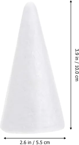 Miniatura 3 de GANAZONO 12 piezas de cono de espuma de Navidad para DIY de Navidad, cono de espuma de polietileno para colgar pendientes de árbol de Navidad