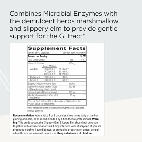 Miniatura 2 de Integrative Therapeutics Similase Sensitive Stomach - Soporte para estómagos sensibles* - Sin lácteos y vegano - 180 cápsulas (90 porciones)