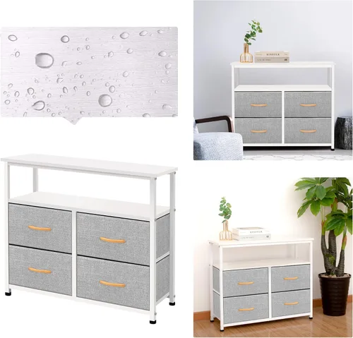 Miniatura 6 de Cómoda de almacenamiento con estantes para dormitorio, sala de estar, pasillo, organizador de armario con marco de acero resistente, estante