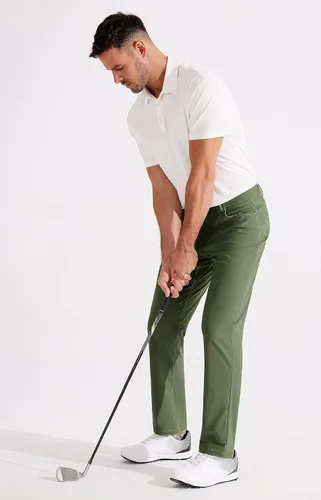 Miniatura 5 de Libin Pantalones de golf ajustados para hombre de 29 pulgadas, 30 pulgadas, 32 pulgadas, casuales, elásticos, pantalones de vestir para trabajo