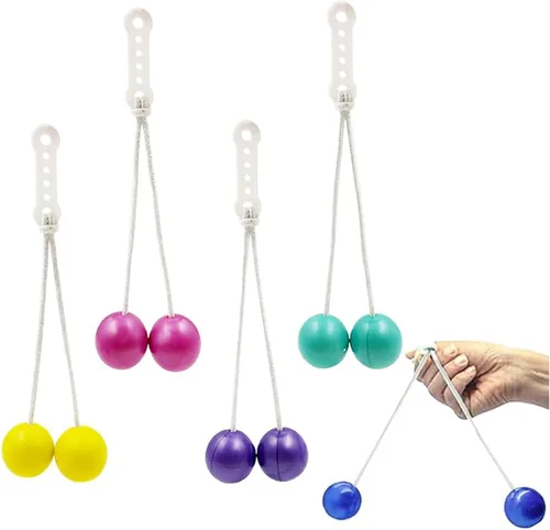 4 pares de bolas Lato Lato Clack, bolas de escalera, pelotas de juego de lanzamiento, bolas reductoras de presión para niños y adultos, utilizadas
