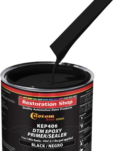 Miniatura 3 de Custom Shop - Imprimación/sellador epoxi negro de 2.1 COV (kit de galones) anticorrosivo DTM de alto rendimiento para uso automotriz e industrial.