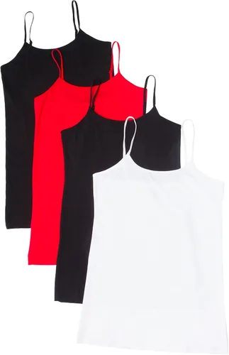 Miniatura 9 de Active - Paquete de 4 camisetas sin mangas, básicas, para mujer