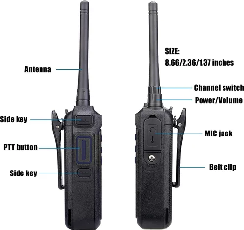 Miniatura 6 de Retevis Walkie Talkies digitales RT10 para adultos, radios bidireccionales con llamadas grupales, radio de mano duradera DMR de 2 vías