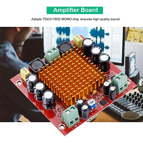 Miniatura 3 de TPA3116D2 Placa de amplificador mono de 150 W Módulo de audio de potencia digital para altavoces DIY, AMP estéreo de un solo canal con protección