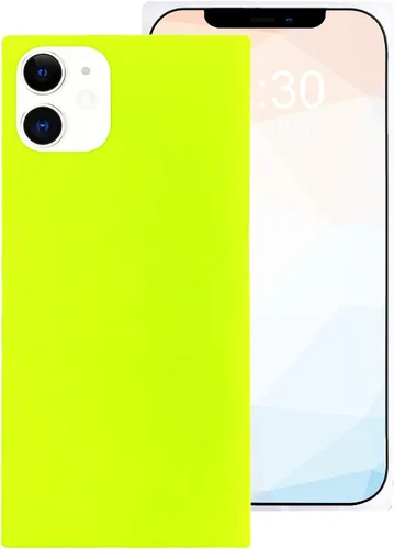 Miniatura 24 de Compatible con Neon Phone Rectangle iPhone 14 Funda para mujer, diseño de lujo de fluorescencia brillante, flexible, suave, delgada, de gel de goma