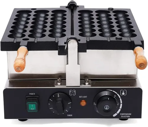 Miniatura 10 de Máquina eléctrica antiadherente para hacer gofres comercial, mini panqueques holandesa, panadero, salud y hogar, multifunción, mini máquina 50pcs