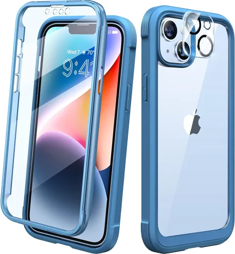 Miniatura 146 de Diaclara - Funda compatible con iPhone 11, carcasa resistente de cuerpo completo con protector de pantalla integrado sensible al tacto y Transparente