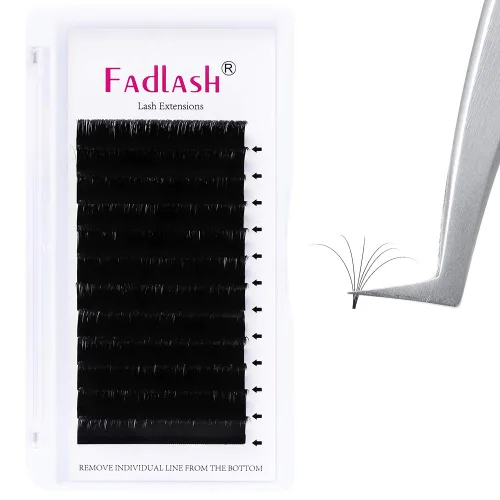 Miniatura 15 de FADLASH Extensiones de pestañas con rizo D, 0.07 mm, bandeja mixta fácil de usar, pestañas de volumen 2D-10D, autoaplicables, 15-20 mm
