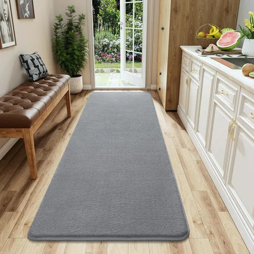 Miniatura 62 de Alfombra de pasillo lavable AROGAN de 2x8 para pasillo, alfombras largas con suave espuma viscoelástica para dormitorio, alfombras antideslizantes