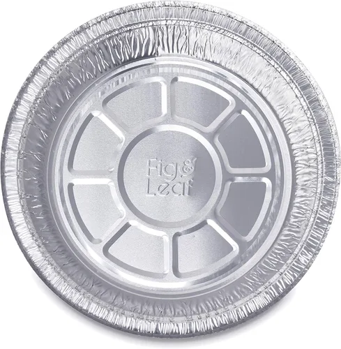 Miniatura 5 de Fig & Leaf Paquete de 40 sartenes redondas de aluminio prémium de 6 pulgadas con tapas de cúpula de plástico, lata de aluminio desechable para asar