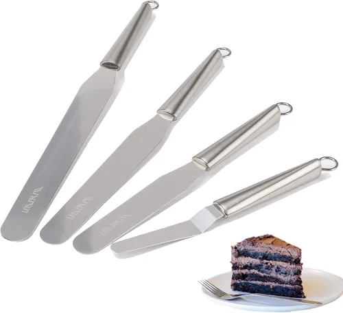 Juego de espátulas para glaseado de pasteles, 4, 6, 8, 10 pulgadas, cuchillo esparcidor de glaseado para hornear, decorar pasteles