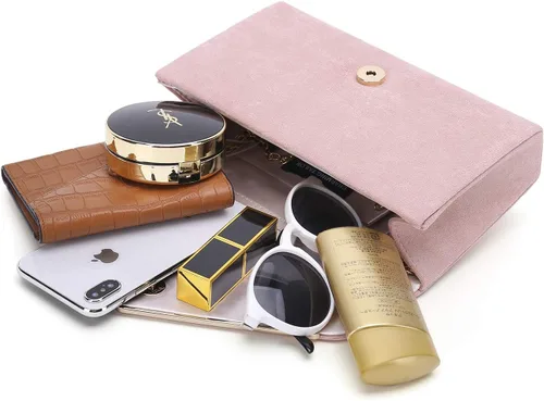 Miniatura 3 de CHARMING TAILOR Bolso de mano de ante sintético elegante de metal para bodas, bailes, eventos de corbata negra