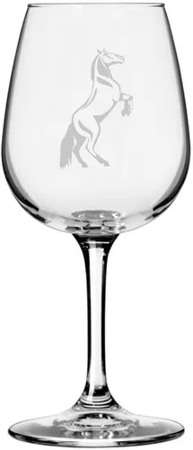 Morgan Body Horse - Copa de vino grabada multiusos (12.75 onzas)