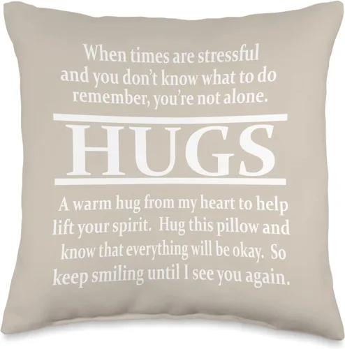 DesignsByKelley Best Wishes Fast Recovery Gifts Inspirador When Times are Stressful - Almohada de regalo de aliento (16 x 16 pulgadas), multicolor