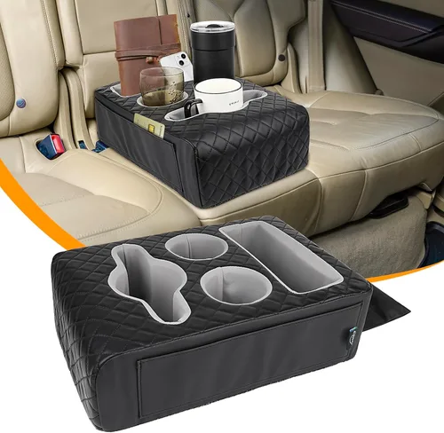 Miniatura 8 de Portavasos para automóvil, organizador de asiento trasero del automóvil, organizador de cama de camión, expansor de portavasos de sofá para sofá