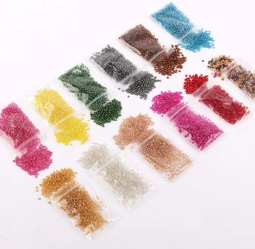 Miniatura 6 de Aproximadamente 7200 cuentas pequeñas de cristal de 0.079 pulgadas para hacer joyas de bricolaje, total de 12