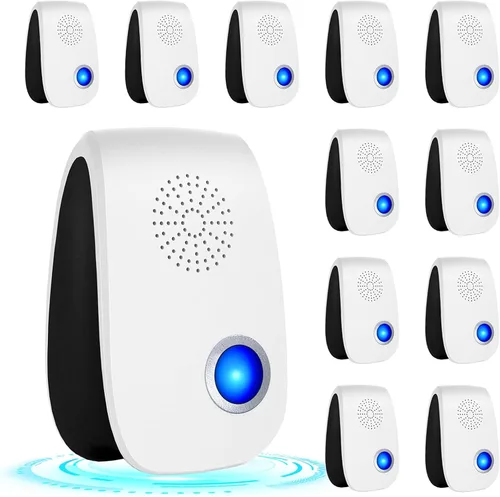 Repelente ultrasónico mejorado, repelente de plagas para interiores, enchufe electrónico para cucarachas, hormigas, roedores, ratones, insectos,