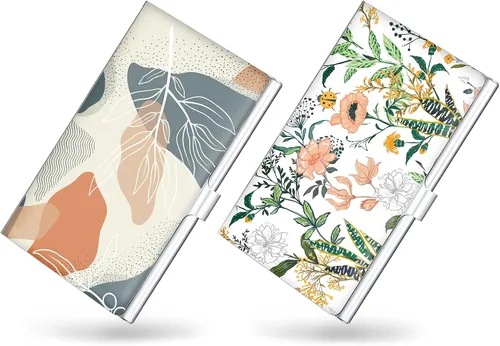 Miniatura 12 de Portafolios de Tarjetas de Visita, Impresión en Color para Hombres y Mujeres, Portafolios de Tarjetas de Negocios Ultradelgados de Metal, Árbol