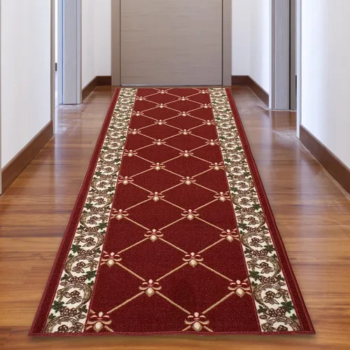 Miniatura 6 de CreativeDeco Alfombra de pasillo hecha a medida de pelo bajo con respaldo de goma para cocina, vestíbulo, pasillo, entrada, elige tu longitud, Flor