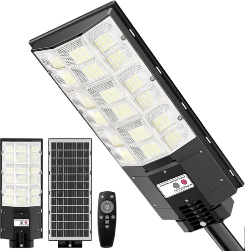 Miniatura 10 de 9800W Luz de calle solar, luces de calle solares para exteriores impermeables IP67, lámpara solar para exteriores con sensor de movimiento