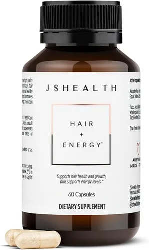 Miniatura 9 de JSHealth Vitaminas Fórmula para el Cabello y Energía - Suplemento de Apoyo para el Cabello y el Cuero Cabelludo con Yodo y Zinc - 30 Cápsulas