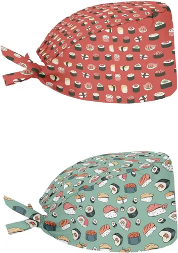 Miniatura 115 de Babrukda Paquete de 2 gorras con banda para el sudor ajustable con lazo en la espalda, gorro divertido