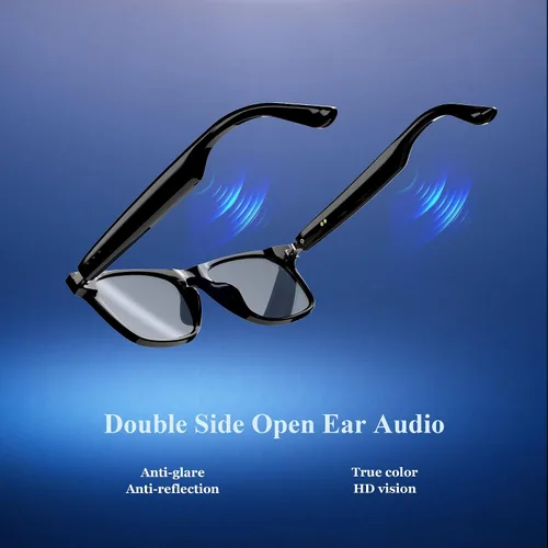 Miniatura 2 de Blackview Lentes inteligentes, lentes de sol polarizados Bluetooth con altavoz, control de voz, protección UV, lente de luz azul