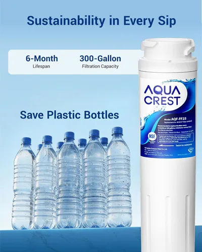 Miniatura 8 de AQUA CREST 644845 Reemplazo de filtro de agua para refrigerador para Bosch® Ultra Clarity® 11034152, 9000077104, 9000194412, B26FT70SNS, B22CS80SNS