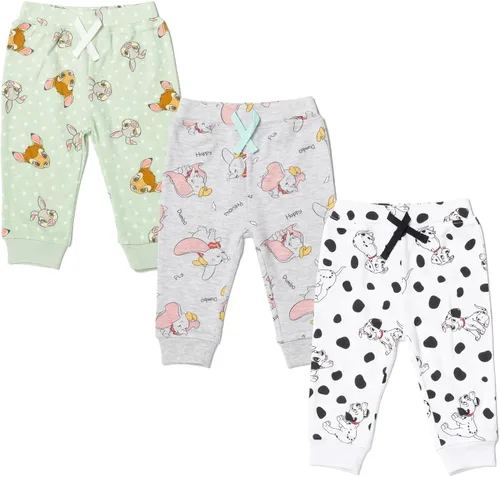 Disney Classics Winnie The Pooh Tigger Eeyore Piglet Dumbo Patch Thumper Bambi Paquete de 3 pantalones para recién nacidos hasta niños pequeños