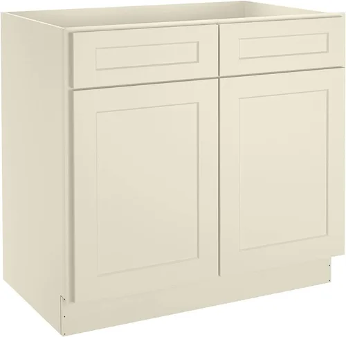 Miniatura 52 de LOVMOR Armarios de base de cocina, armario de almacenamiento aparador, gabinete de entrada con 1 cajón y estante ajustable, 24 pulgadas de ancho x
