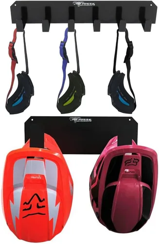 Miniatura 5 de Pit Posse PP125BK Soporte de Estante Doble para Cascos Remolque de Carreras Cerrado Garaje Taller - Hecho en Estados Unidos - Colgador Organizador