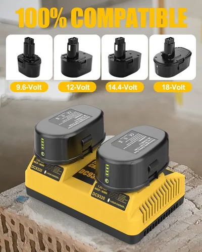 Miniatura 7 de Paquete de 2 baterías de litio de 7.0Ah de repuesto para batería Dewalt de 18 V DC9096 DC9098 DC9099 DE9039 DE9095 + 2 puertos DC9320 cargador dual