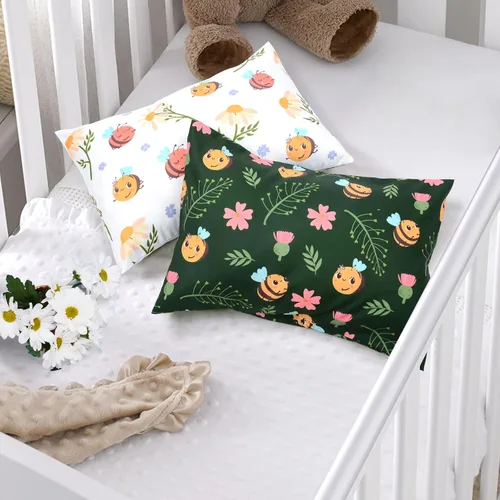 Miniatura 18 de UOMNY - Juego de 2 fundas de almohada para niños, 100 % algodón, funda de almohada, para almohadas de 5.1 x 7.1 pulgadas Búho