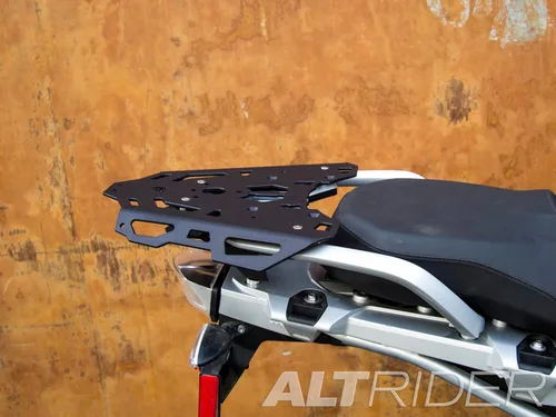 Miniatura 4 de AltRider Portaequipajes para motocicleta compatible con BMW R 1200/1250 GS refrigerado por agua, placa de aluminio gruesa con diseño de cero