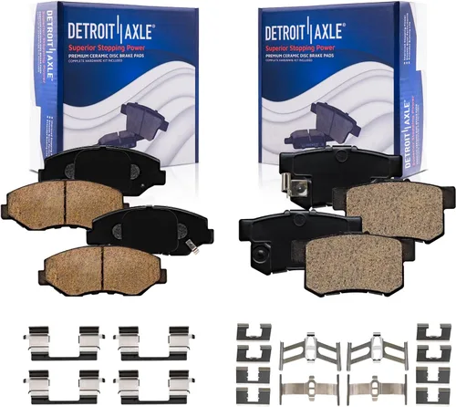 Miniatura 146 de Detroit Axle - Pastillas de freno traseras para Mercedes-Benz C230 C240 C280 C320 C350 CLK320 CLK350 CLK430 E300 E320 E420 E430 SLK350, pastillas