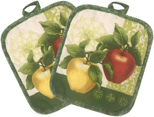 Miniatura 3 de Apple Orchards - Juego de toallas de cocina de 5 piezas, 2 toallas, 2 soportes para ollas, 1 guante de horno
