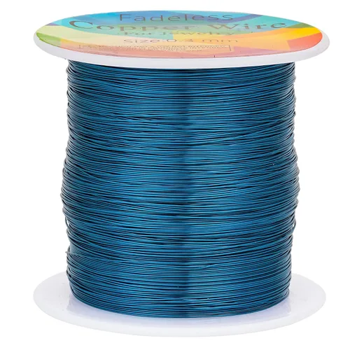Miniatura 48 de Alambres de cobre resistentes al deslustre de 65.6 pies, alambre de cobre para electrocultura en jardinería, alambre de cobre de calibre 16, cables