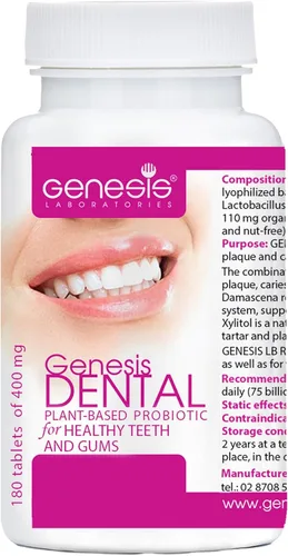 Suplemento probiótico dental a base de plantas - Cuidado bucal y apoyo inmunológico con Lactobacillus Bulgaricus y Bifidobacterium - Curación