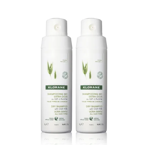 Klorane Ultra Gentle Dry Shampoo with Oat+ - Gentle Formula - Instantly Revives Hair and Eliminates Odor, Dirt, and Oils - Hypoallergenic & Vegan -