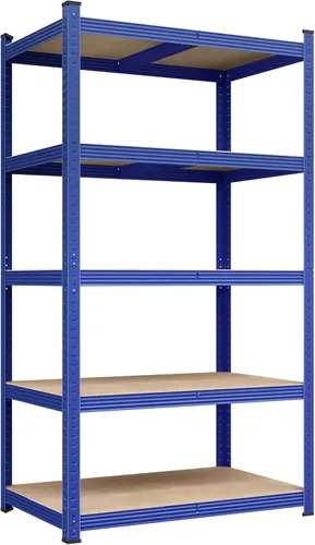 Miniatura 10 de Yaheetech Estantes de almacenamiento, estantería de metal ajustable resistente de 5 niveles, estante industrial para garaje, almacén, despensa, Plata