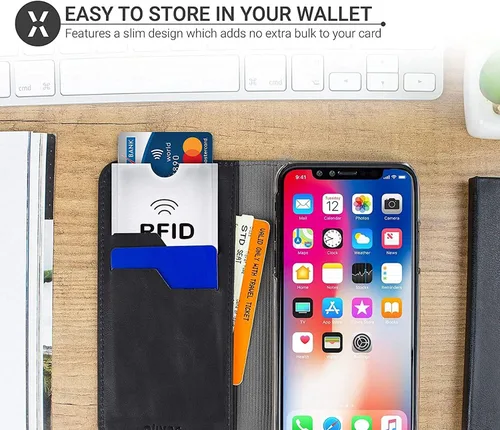 Miniatura 30 de SaiTech IT Juego de 10 fundas de bloqueo RFID, la mejor manera de proteger tus tarjetas del robo electrónico, diseño duradero, ligero y compacto